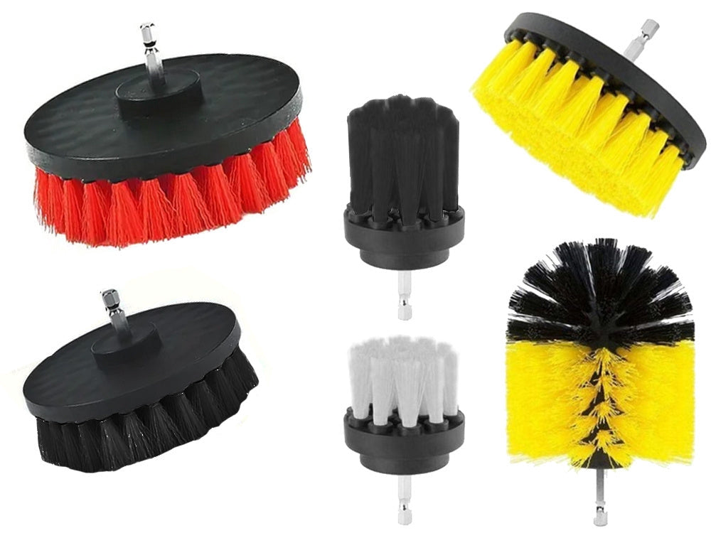 Poleringsset för borrmaskin 23 delar borstar och svampar M10/8 mm