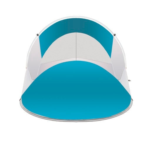 Pop-up strandtält 2 personer 190x120x90 cm turkos/vit med myggnät