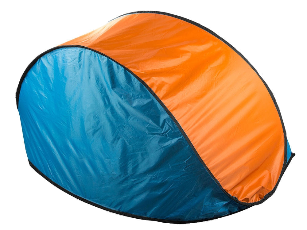 Pop-up strandtält med UV-skydd 190x115x95 cm blå/orange