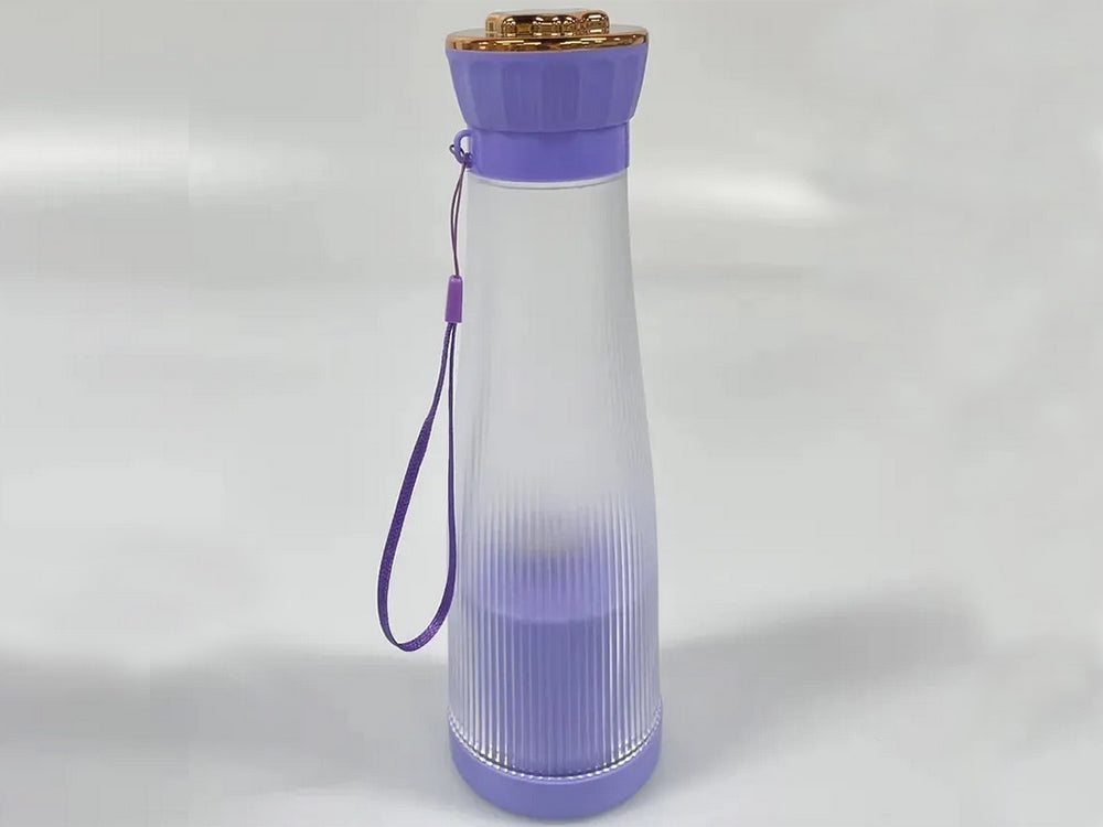 Portabel USB-blender 400 ml uppladdningsbar lila 6 stålblad