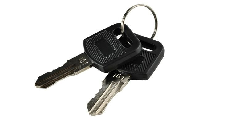 Postlåda svart galvaniserat stål med lock och 2 nycklar 32 cm