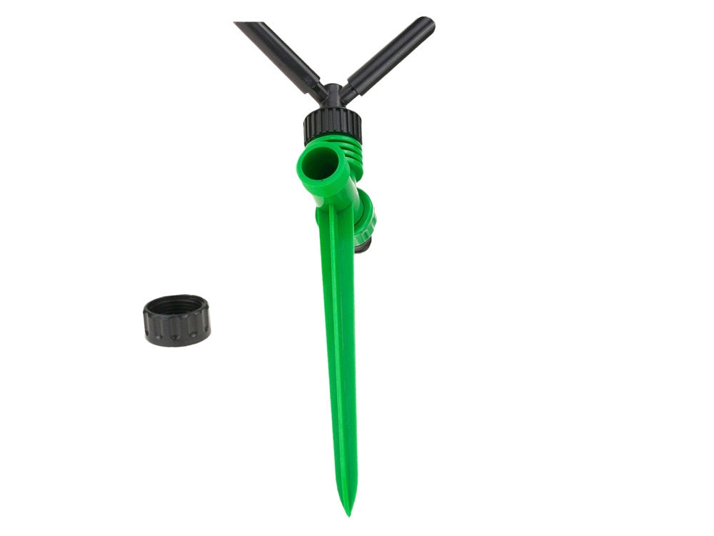 Pulserande sprinklerspridare 360° 3-arm 26x10,5 cm grön/svart