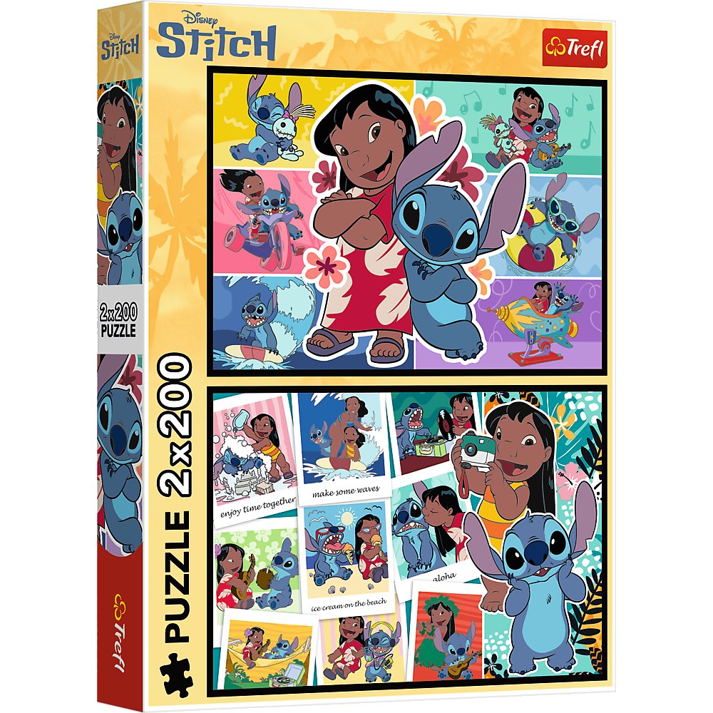 Pussel 2x200 bitar Disney Lilo & Stitch The Merry Life of Stitch