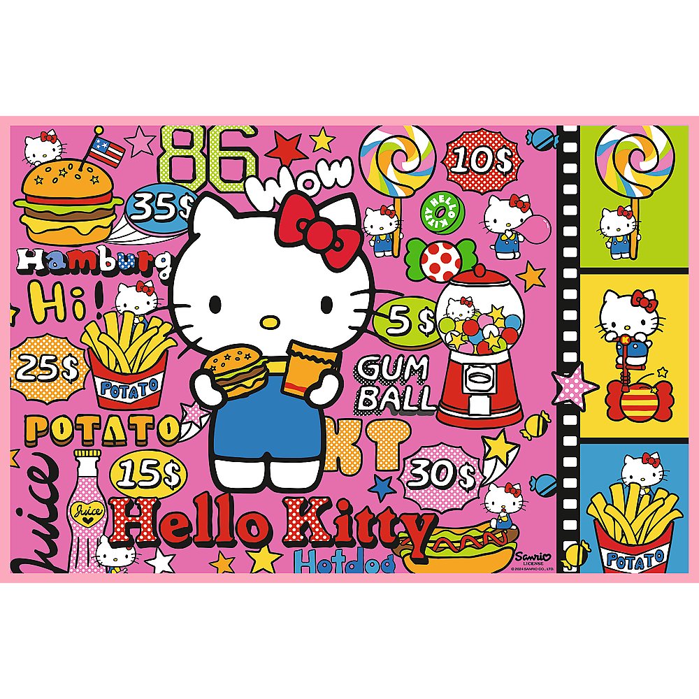 Pussel 2x200 bitar Hello Kitty & vänner, 2-pack 410x275 mm