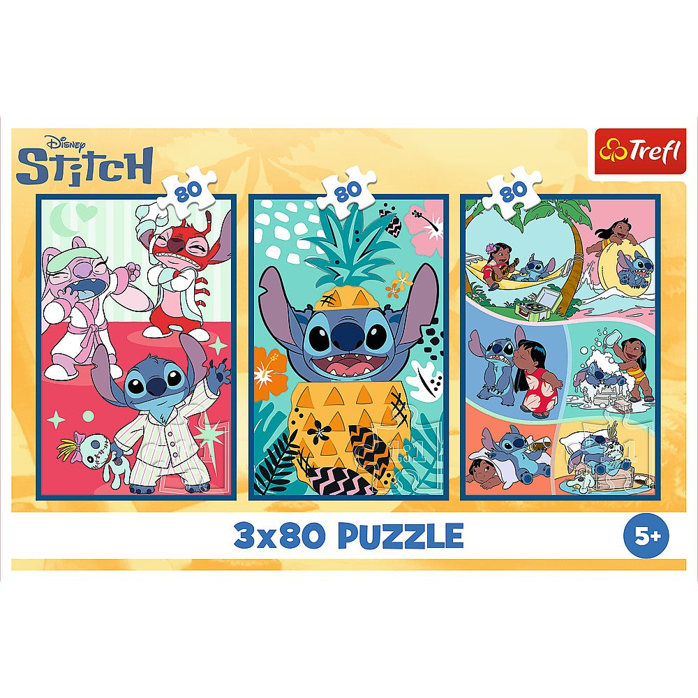 Pussel Lilo & Stitch 3x80 bitar 275x180 mm FSC-certifierat