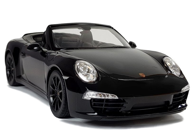 RC-bil Porsche 911 Carrera S 1:12 svart med LED-ljus 9 km/h