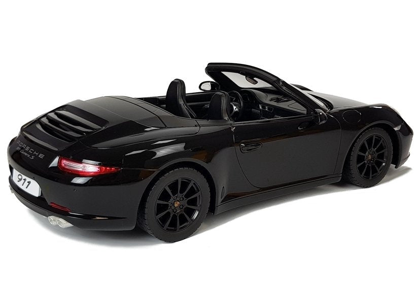 RC-bil Porsche 911 Carrera S 1:12 svart med LED-ljus 9 km/h