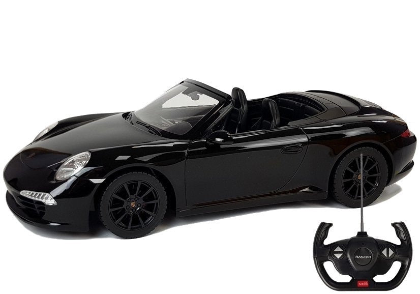 RC-bil Porsche 911 Carrera S 1:12 svart med LED-ljus 9 km/h