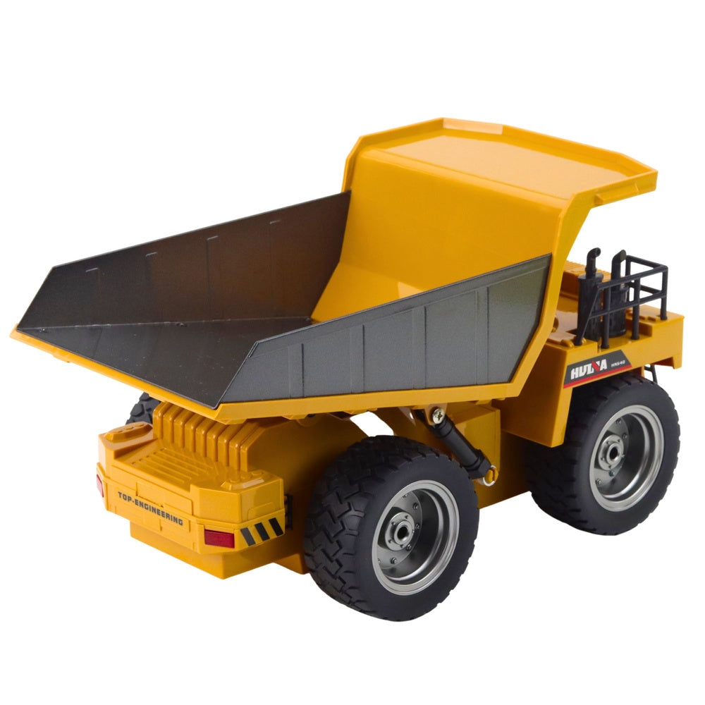 RC dumpertruck 1:18 2,4 GHz 9 kanaler tippflak LED USB-laddbar