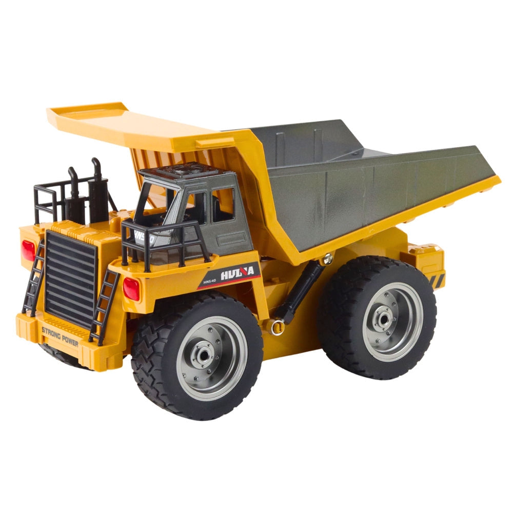 RC dumpertruck 1:18 2,4 GHz 9 kanaler tippflak LED USB-laddbar