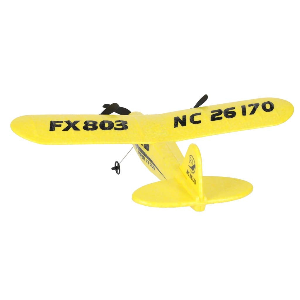 RC-flygplan Piper FX803 2.4 GHz med sändare, 150 mAh batteri gul