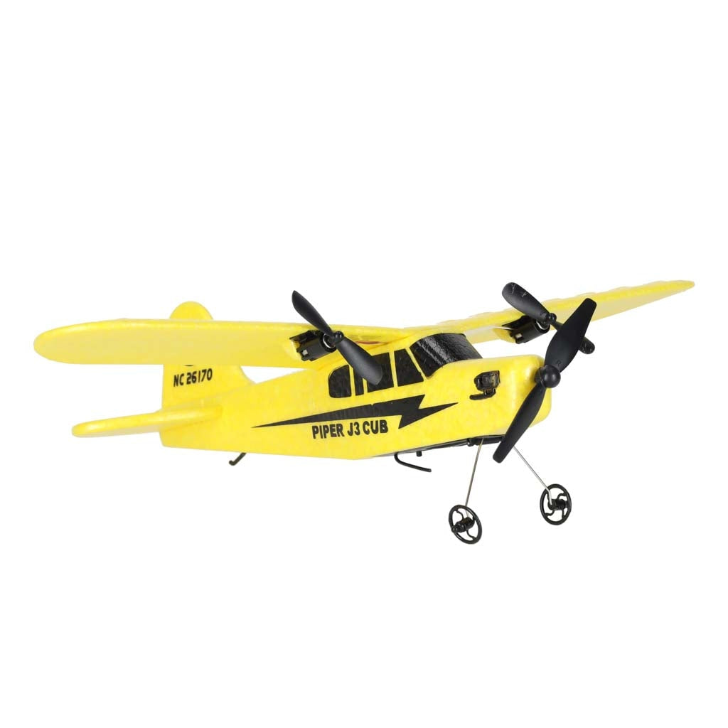 RC-flygplan Piper FX803 2.4 GHz med sändare, 150 mAh batteri gul