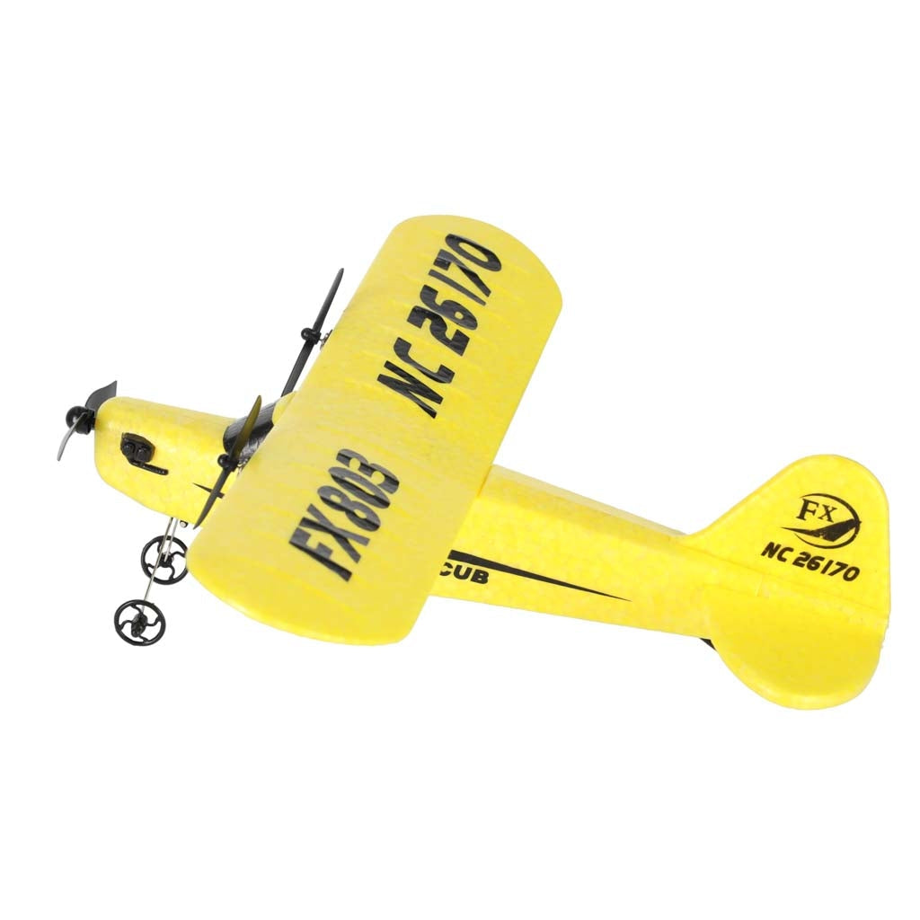 RC-flygplan Piper FX803 2.4 GHz med sändare, 150 mAh batteri gul