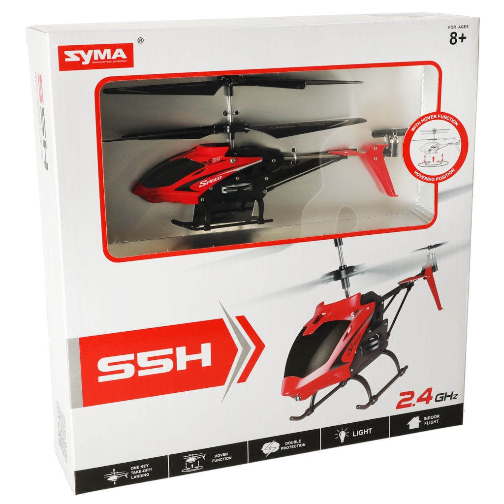 RC helikopter 2.4GHz RTF 30 cm röd SYMA S5H med fjärrkontroll