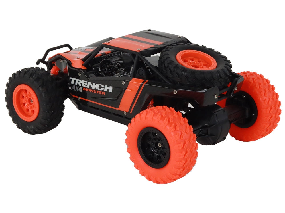 RC off-road bil 1:24 4x4 20 km/h 2.4 GHz fjärrkontroll orange