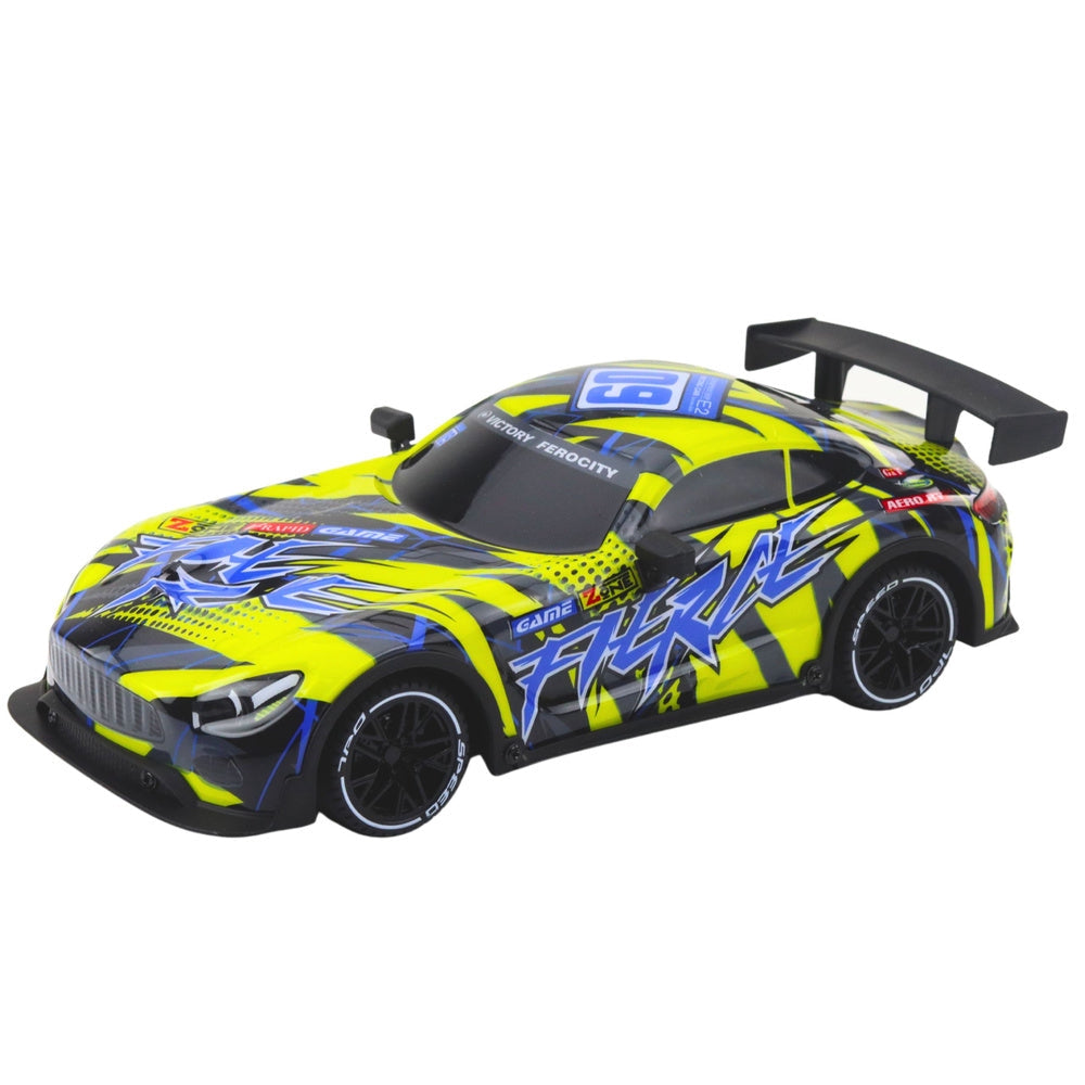 RC racingbil 27 MHz med upplyst kaross 25,5 cm inkl fjärrkontroll