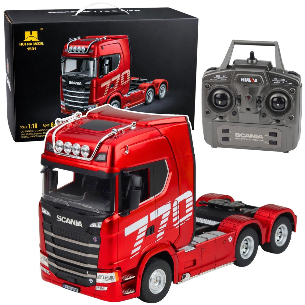 RC traktor Scania Huina 1501 1:18 med ljus/ljud, 7,4V batteri
