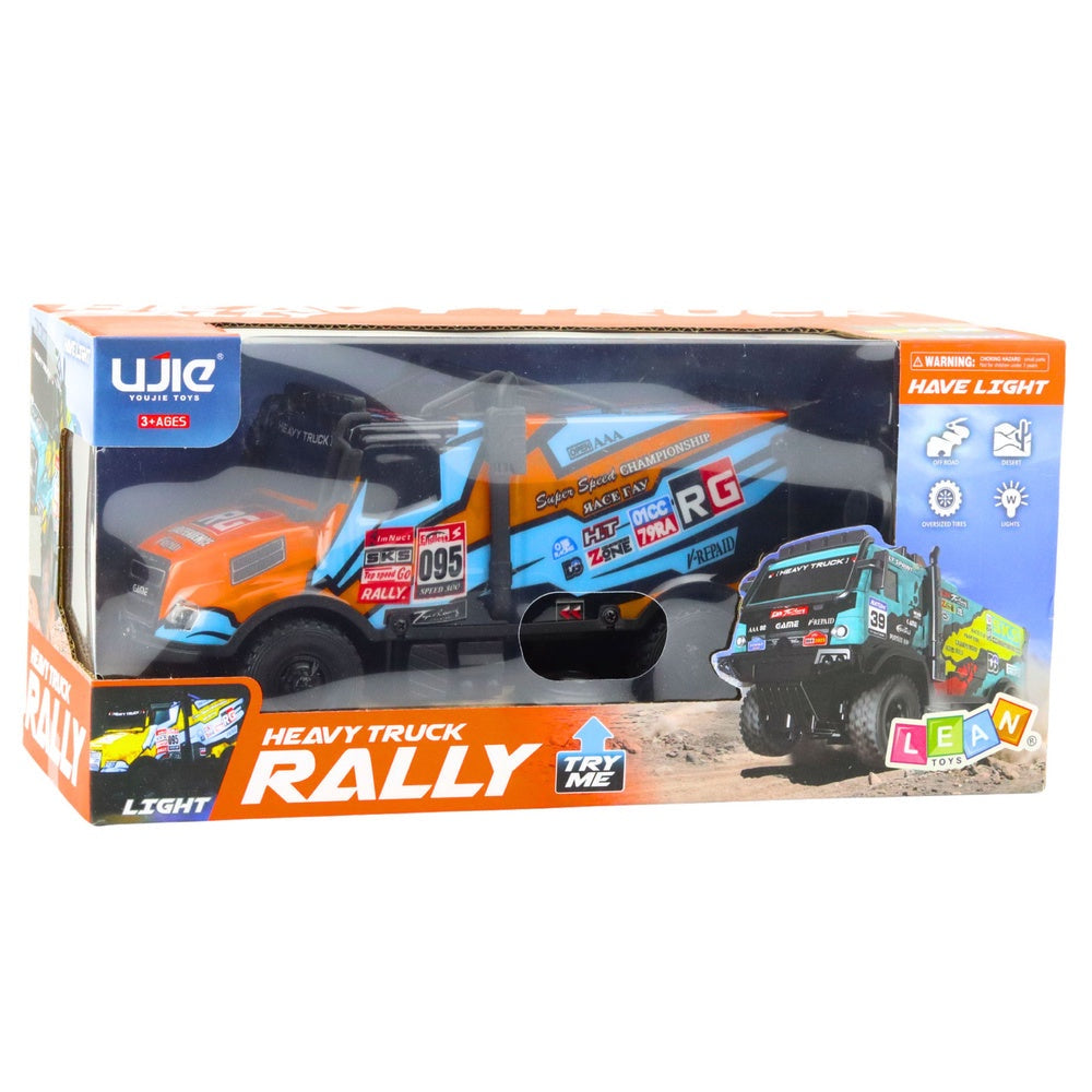 RC-truck 2,4 GHz med ljus, orange, 20 cm