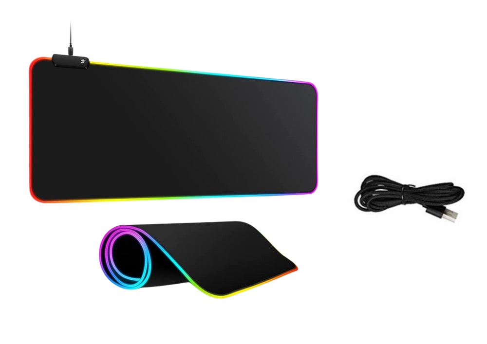 RGB gaming mus- och tangentbordsmatta 90x40 cm halkfri 4 mm