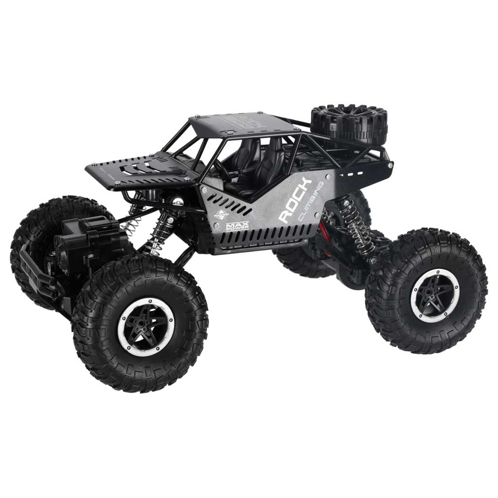 Radiostyrd RC Rock Crawler 4x4 med hjul & larvband 2.4 GHz svart