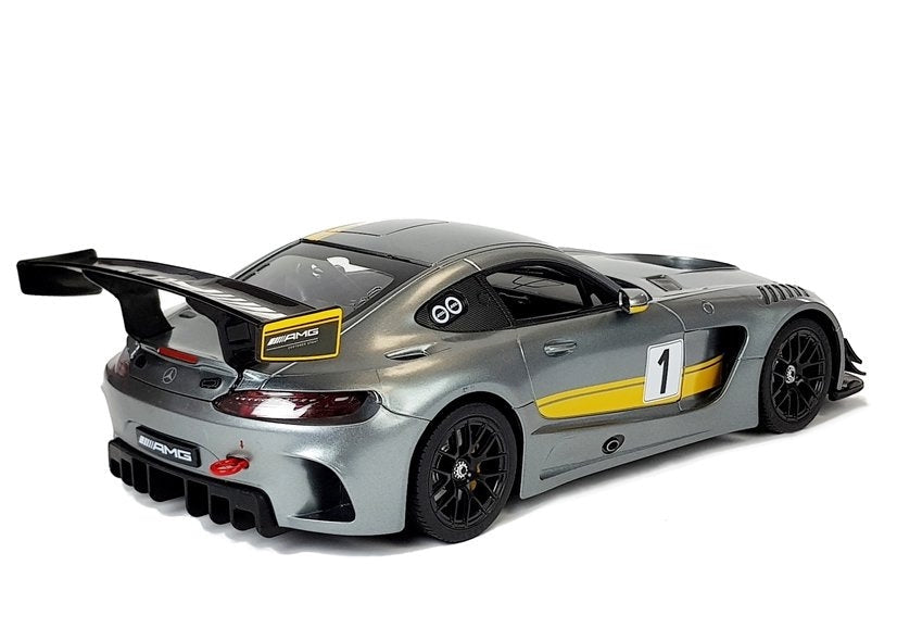 Radiostyrd bil Mercedes AMG GT3 1:14 grå 2.4 GHz med ljus