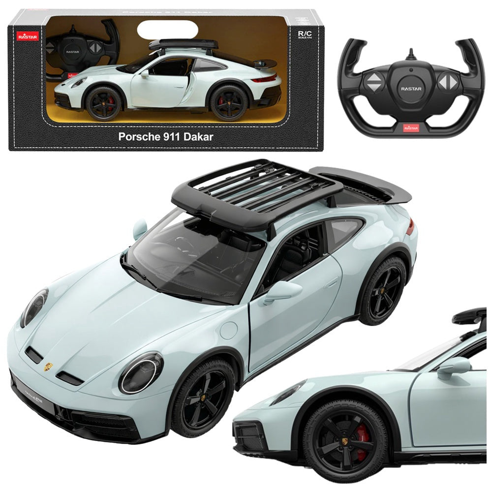 Radiostyrd bil Porsche 911 Dakar 1:14 2.4GHz LED öppningsbara dörrar