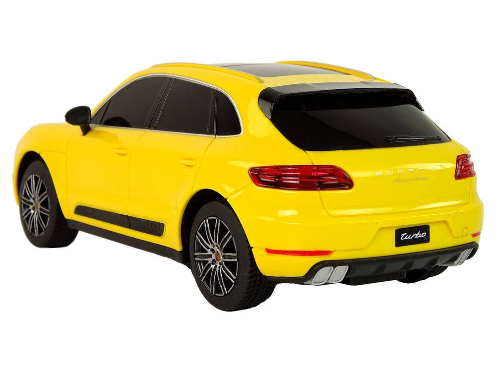 Radiostyrd bil Porsche Macan Turbo 1:24 gul med fjärrkontroll