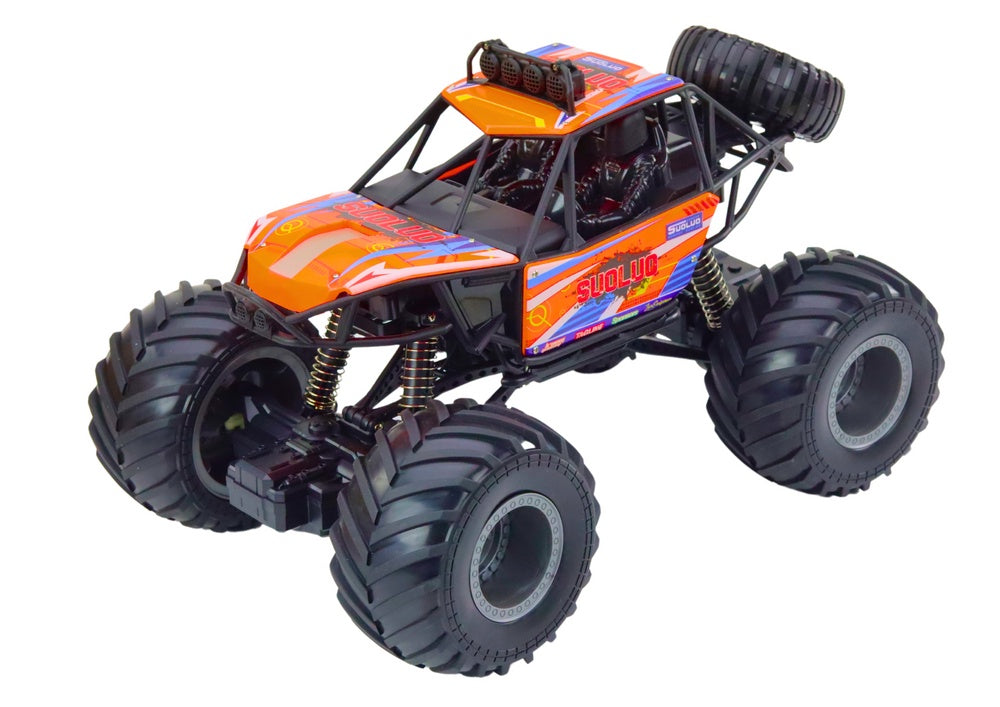 Radiostyrd offroadbil 1:8 2.4GHz 12 km/h 30 m orange med batteri