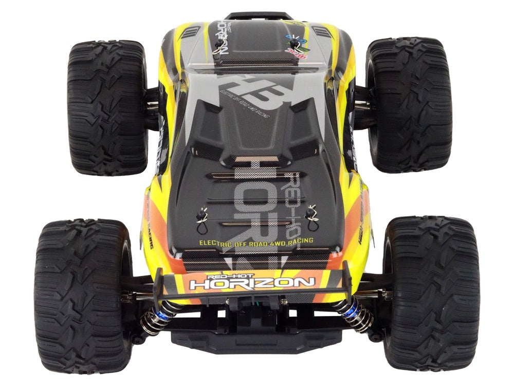 Radiostyrd off-road bil 4WD 30 km/h LED gul 1400 mAh 30 cm