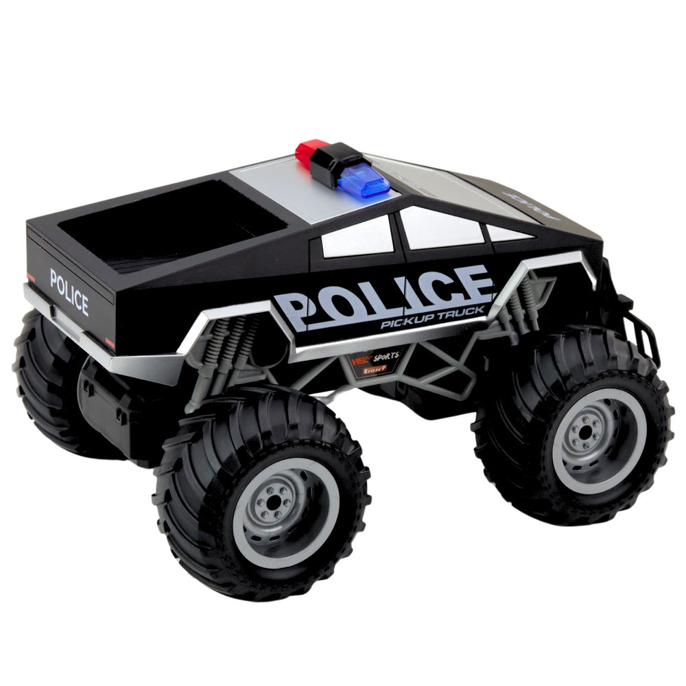 Radiostyrd off-road polisbil 1:16 med LED och sprayeffekt USB