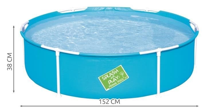 Rampool 152x38 cm PVC 580 L med reparationslapp