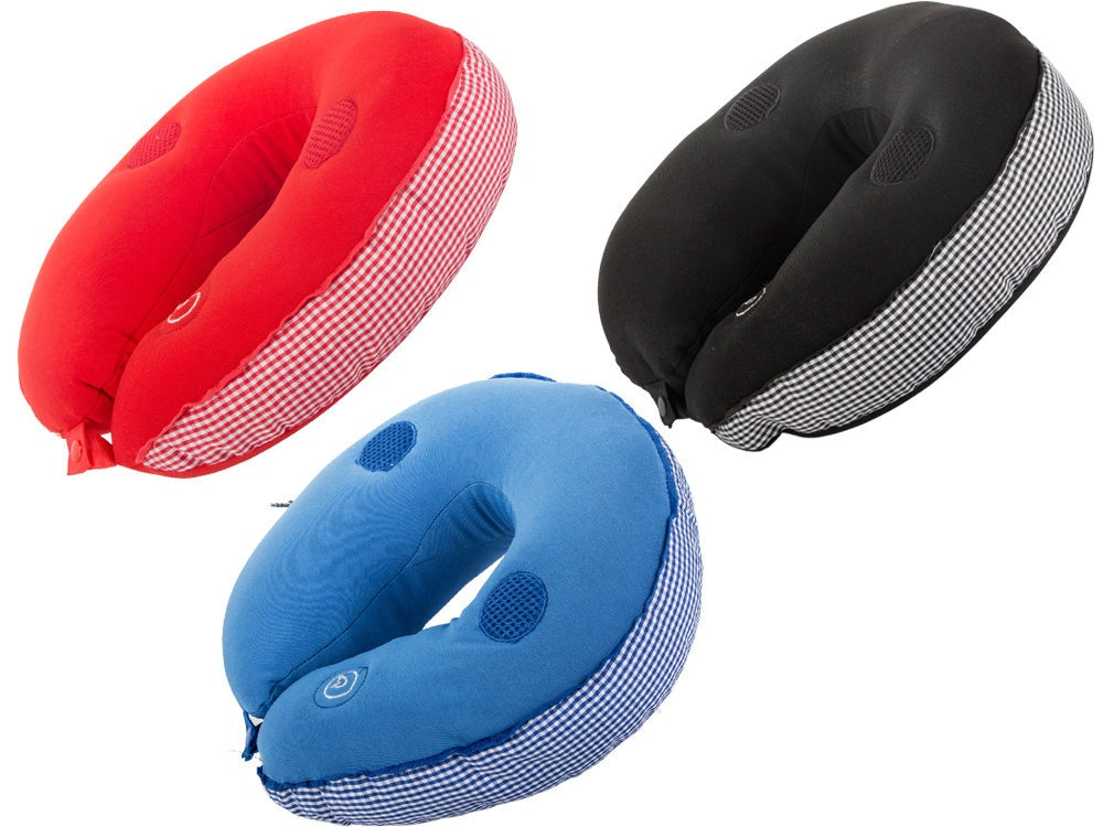 Resekudde nackkudde med vibrationsmassage och högtalare 27x26 cm