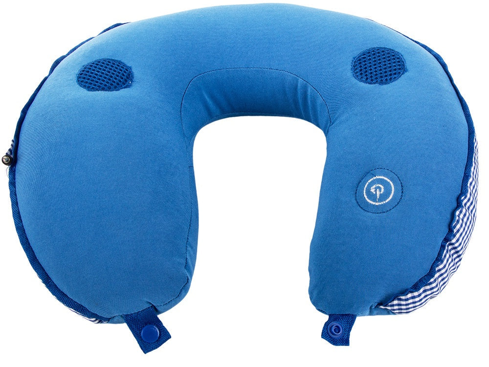 Resekudde nackkudde med vibrationsmassage och högtalare 27x26 cm