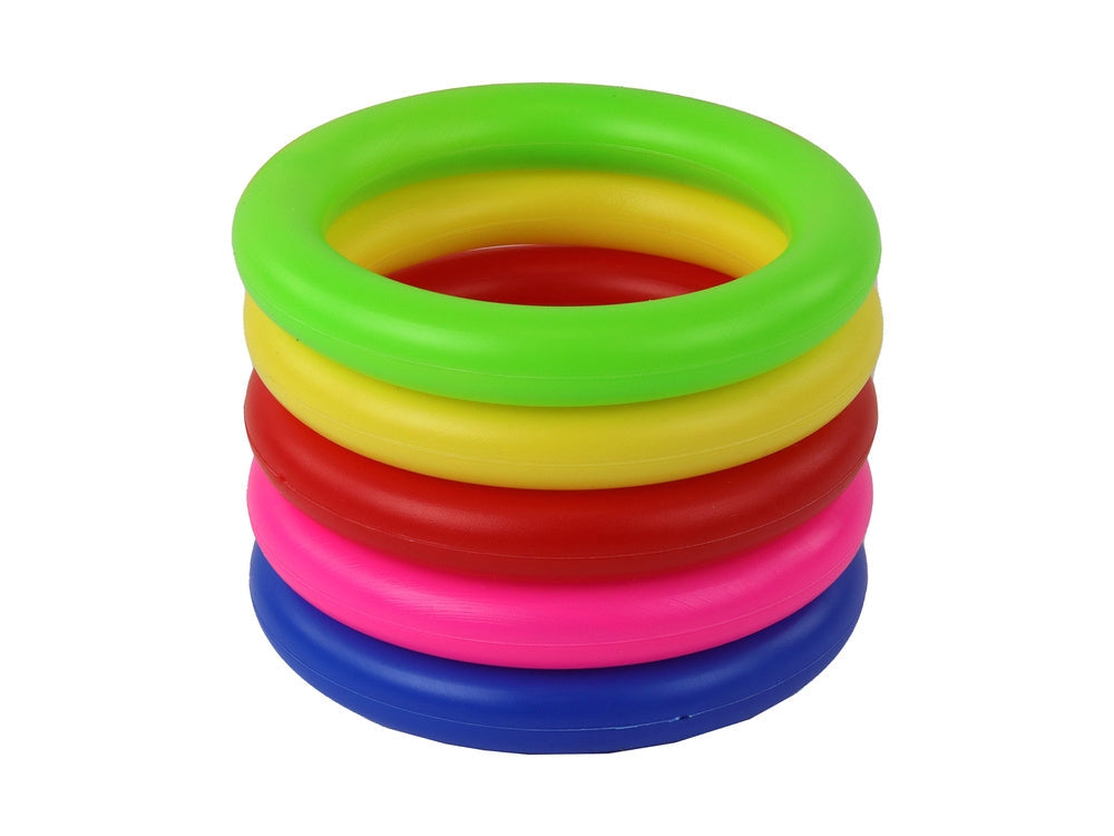 Ringkastningsspel för barn 3+ med 5 ringar och 5 stolpar, 41,5 cm