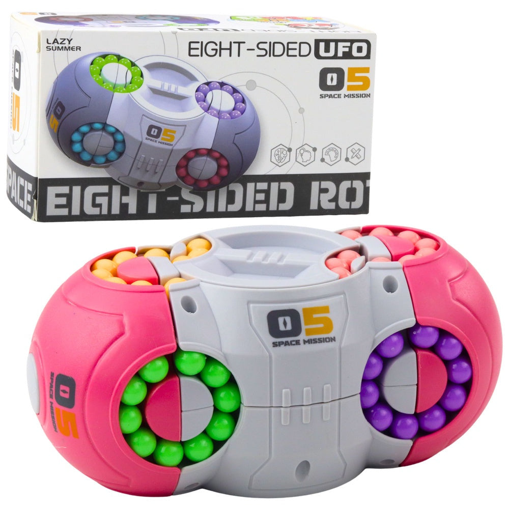 Roterande logikpussel Magic UFO-kapsel med färgbollar, ABS-plast