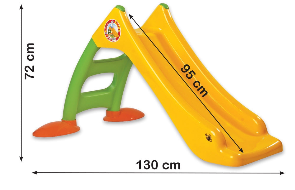 Rutschkana för barn 2+ år 110 cm med stege 3 steg grön/brun