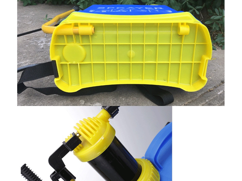 Ryggburen tryckspruta 20 L 4 bar med lans 75 cm slang 110 cm blå