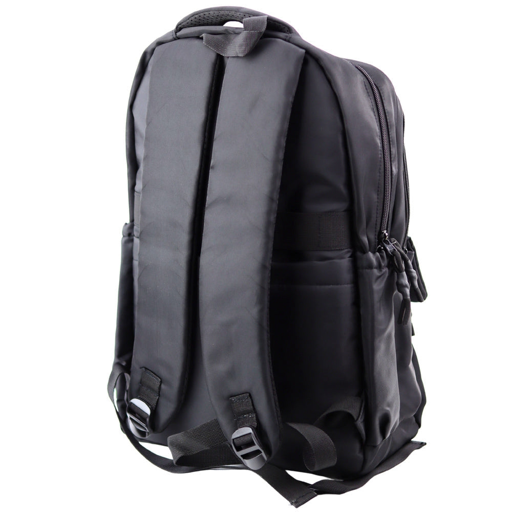 Ryggsäck 23L svart 46x33x15 cm med 2 fack och 6 fickor