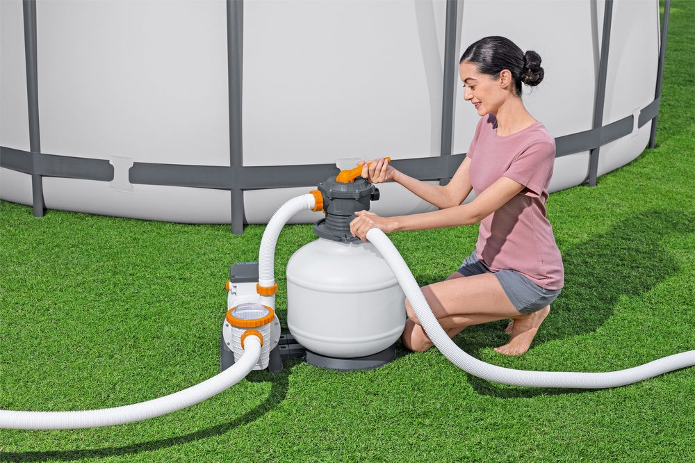 Sandfilterpump pool 11355 l/h 500 W för pool 1100-66600 l