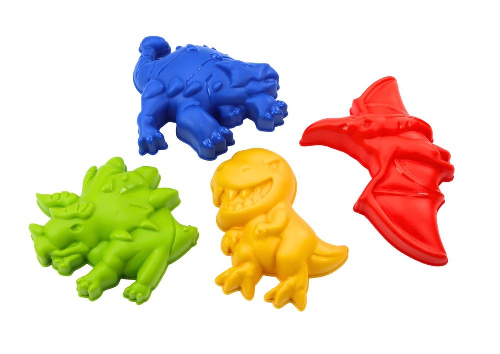 Sandleksaksset med hink och dusch, dinosauriemotiv, 10 delar 3+ år