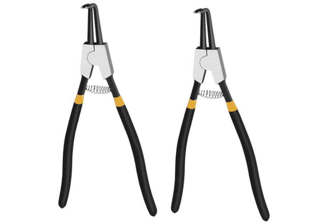 Segerringstång set 4-pack 325 mm rak/böjd för inre och yttre ringar