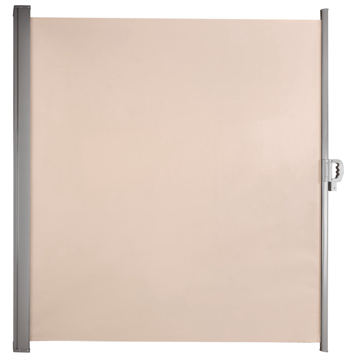 Sidoterrassmarkis 400x180 cm beige vind- och insynsskydd polyester