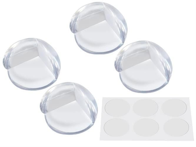 Silikon hörnskydd transparent självhäftande 4-pack för möbler