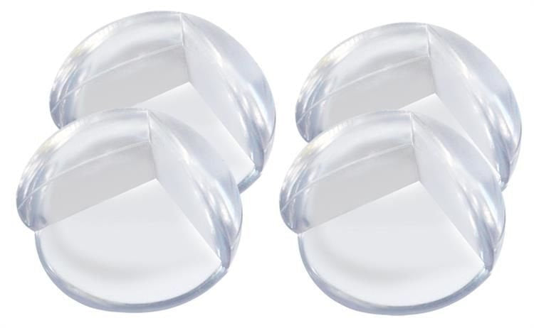 Silikon hörnskydd transparent självhäftande 4-pack för möbler