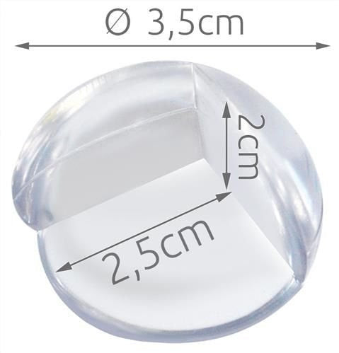 Silikon hörnskydd transparent självhäftande 4-pack för möbler
