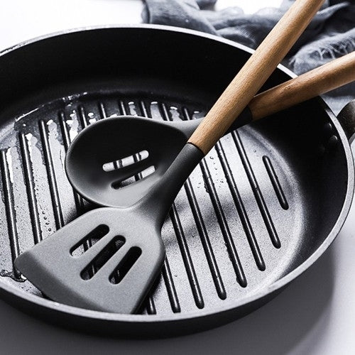 Silikon köksredskap set 12 delar med behållare värmetåligt 230°C