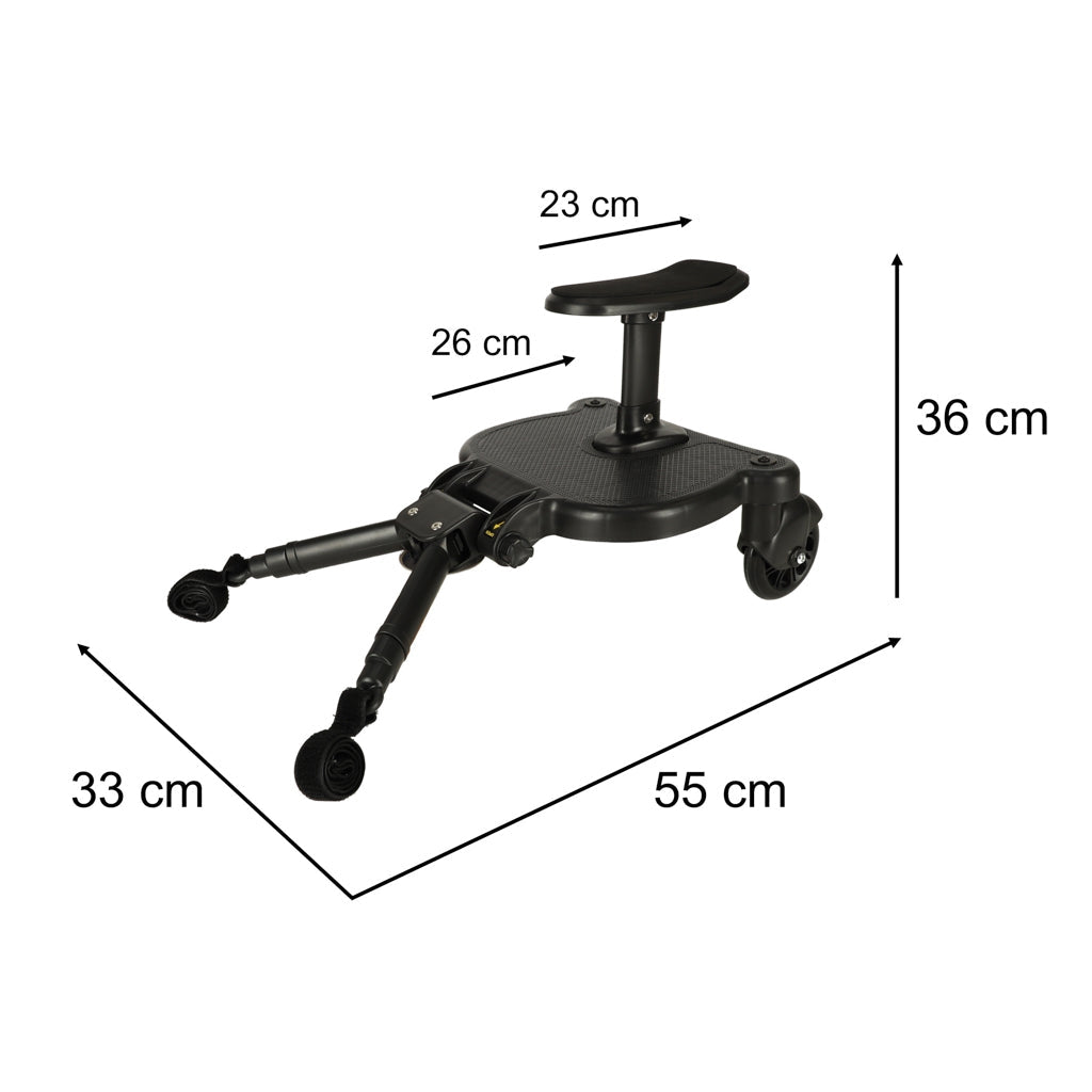 Sitsförlängare till barnvagn med bälte svart 25 kg universell