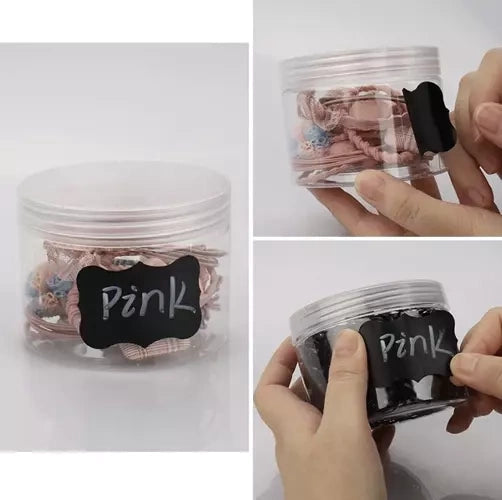 Självhäftande PVC-etiketter 5x3,5 cm svarta 24-pack