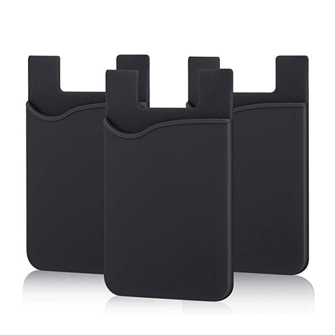 Självhäftande korthållare 2-pack 5x8 cm med 3M-tejp för mobil/surfplatta
