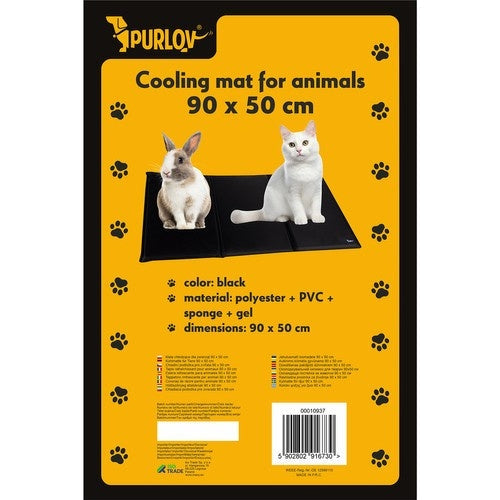 Självkylande kylmatta för hund/katt 88x49,5 cm svart